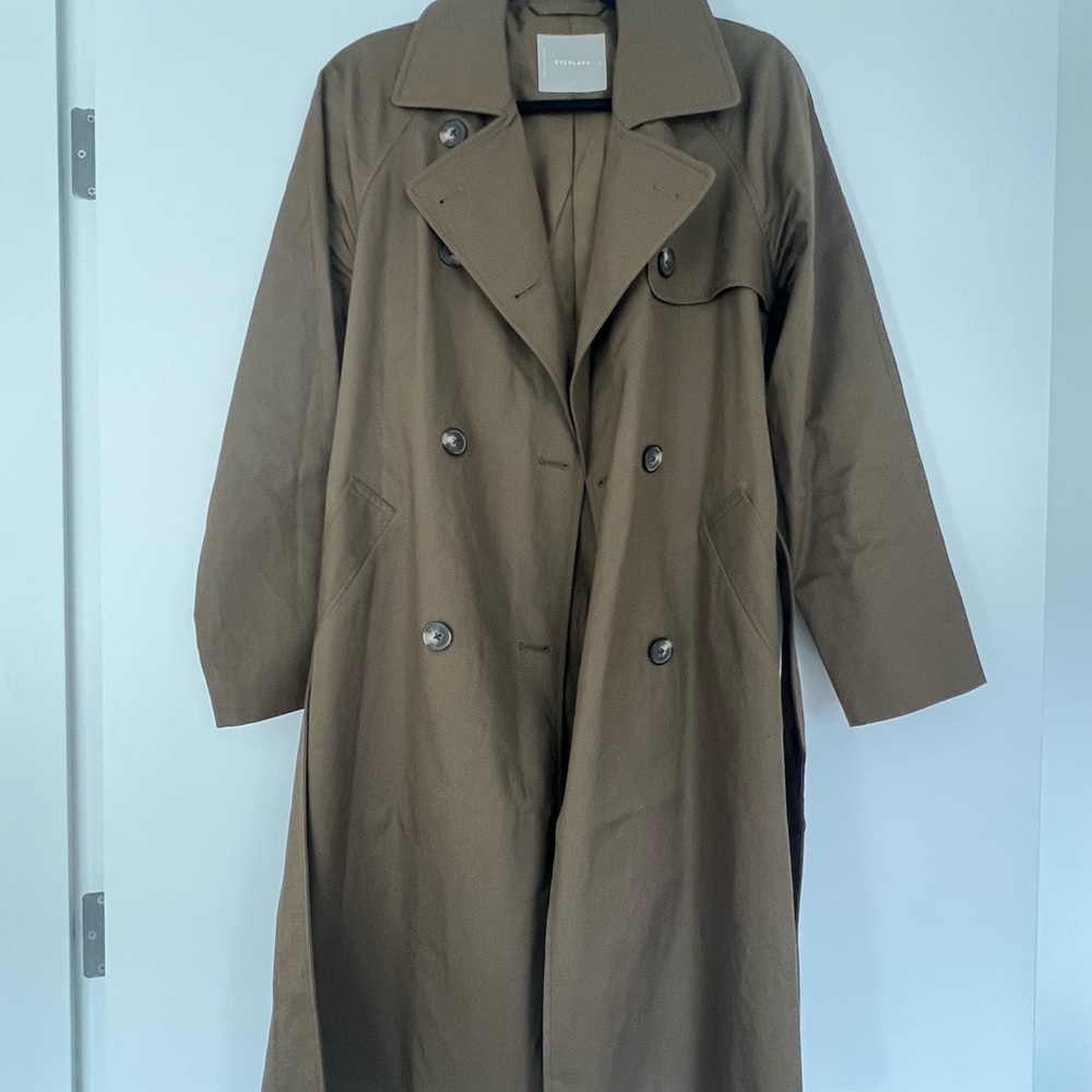 Everlane Deep Taupe modern trench coat